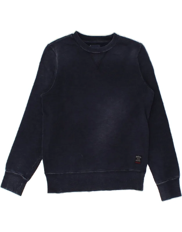 DIESEL Womens Sweatshirt Jumper UK 14 Medium Navy Blue