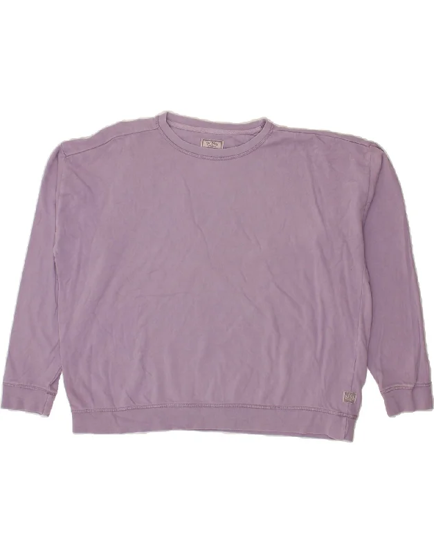 FAT FACE Womens Oversized Sweatshirt Jumper UK 20 2XL Purple Cotton