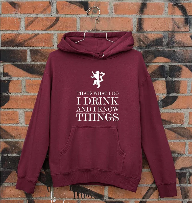 GOT Game of Thrones I Drink  And Know Things Unisex Hoodie for Men/Women