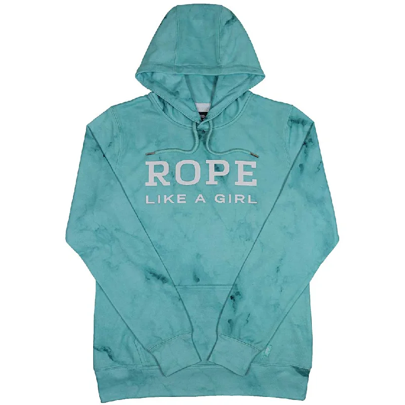 Hooey Women's Rope Like a Girl Tie-Dye Accent Hoodie