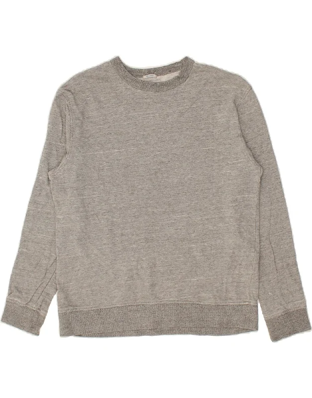 JACK & JONES Mens Sweatshirt Jumper Large Grey Flecked Viscose