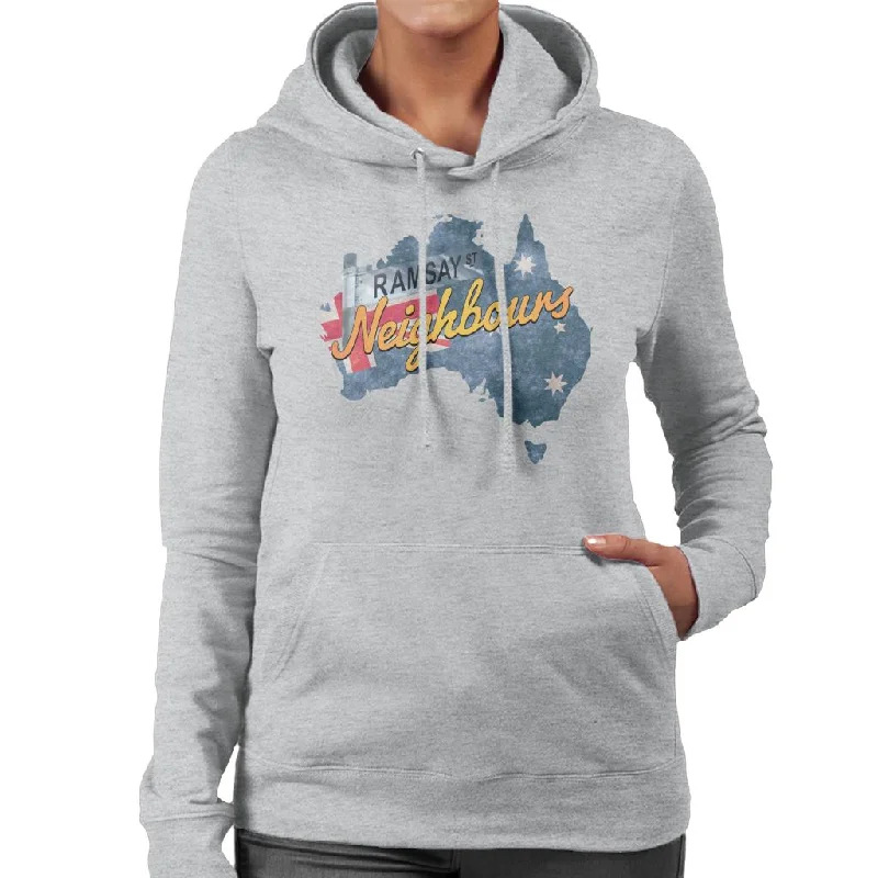 Neighbours Ramsay St Australian Flag Women's Hooded Sweatshirt