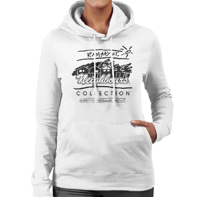 Neighbours Retro Illustration Women's Hooded Sweatshirt