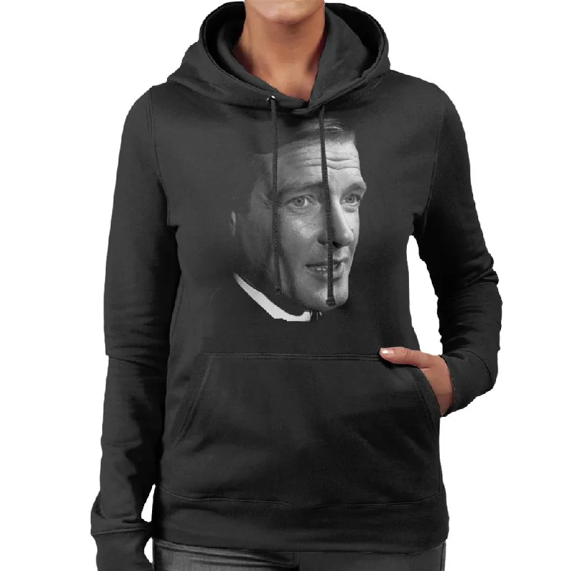 TV Times Actor Roger Moore Women's Hooded Sweatshirt