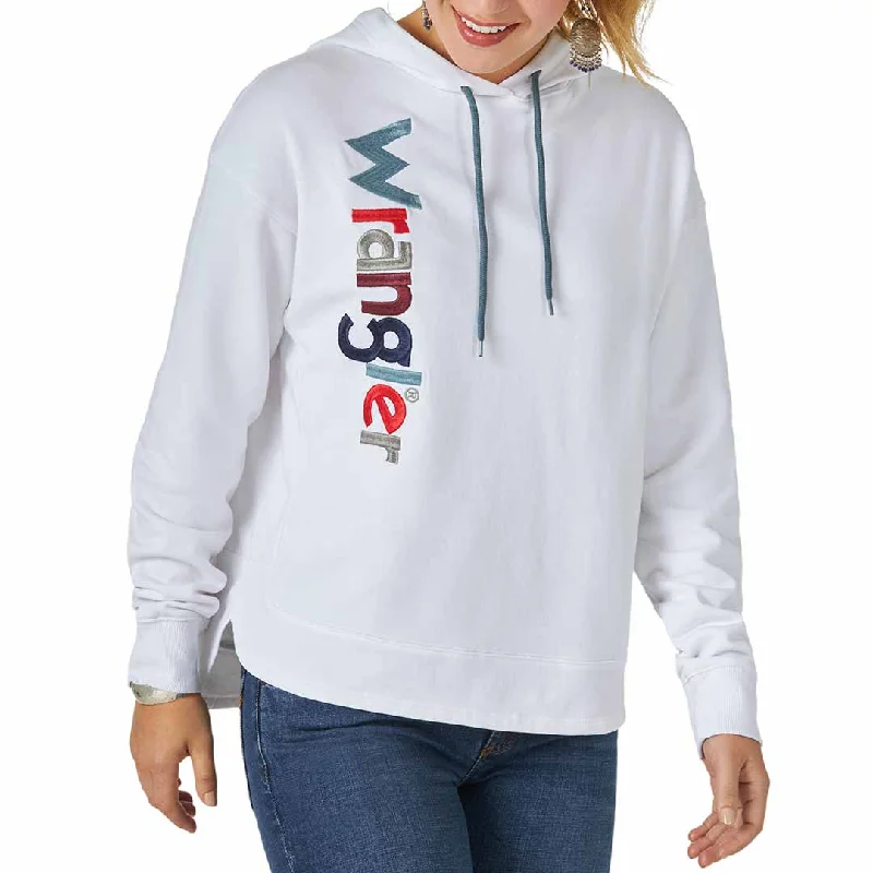 Wrangler Women's Retro Vertical Colourblock Logo Hoodie