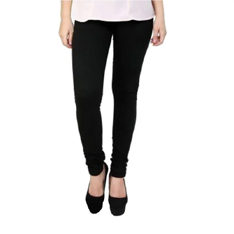 Elegant Solid Cotton Leggings