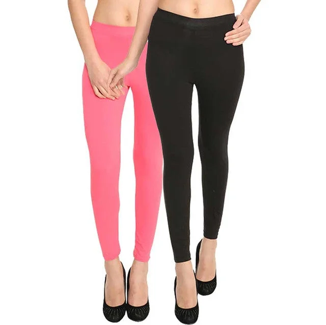 HiFlyers Women Ankle Length Leggings Pack Of 2