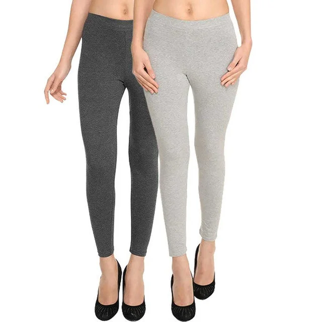 HiFlyers Women Ankle Length Leggings Pack Of 2