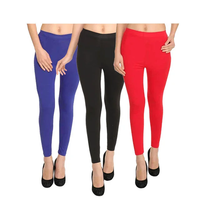 HiFlyers Women Ankle Length Leggings Pack Of 3