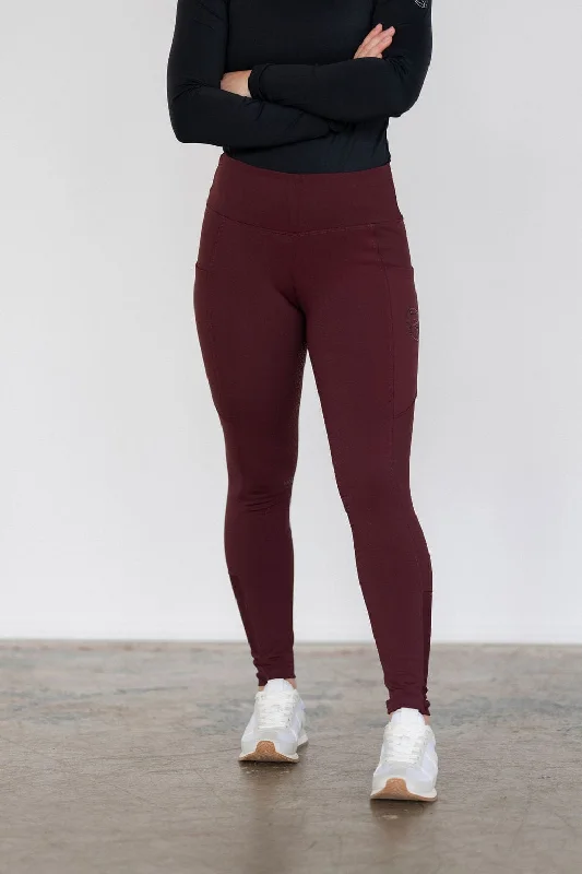 Merlot Midweight Winter Leggings | Full Seat