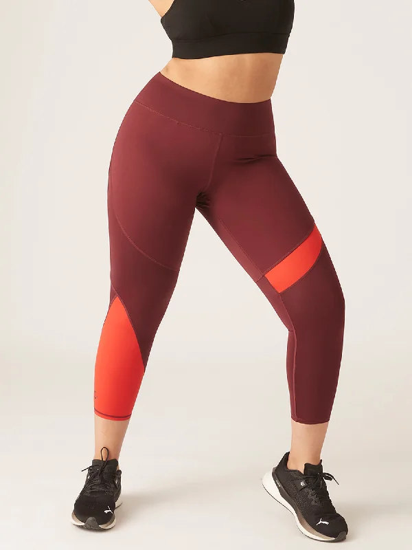 Puma X Modibodi 7/8 Active Legging Moderate-Heavy Aubergine/Burnt red