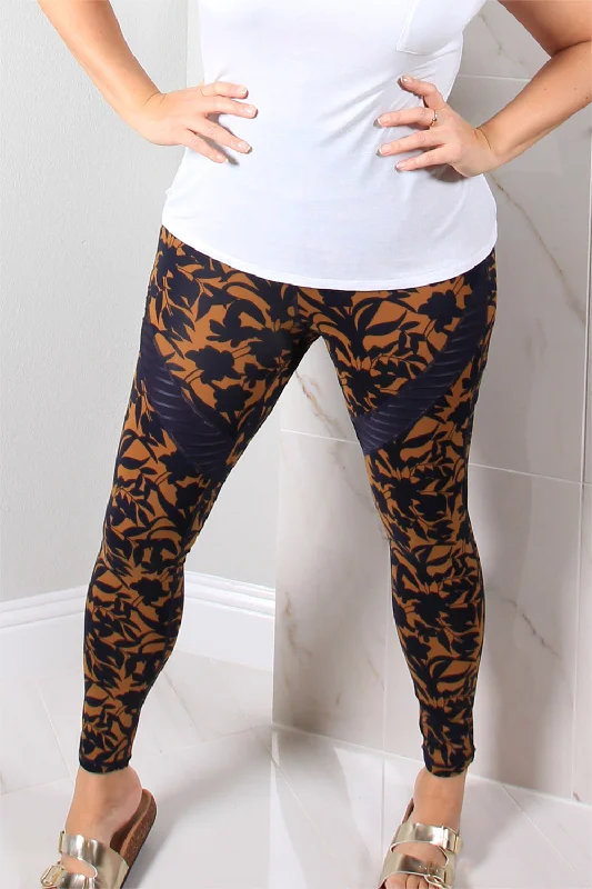 Ryan High-Waist Leggings | Navy + Cocoa