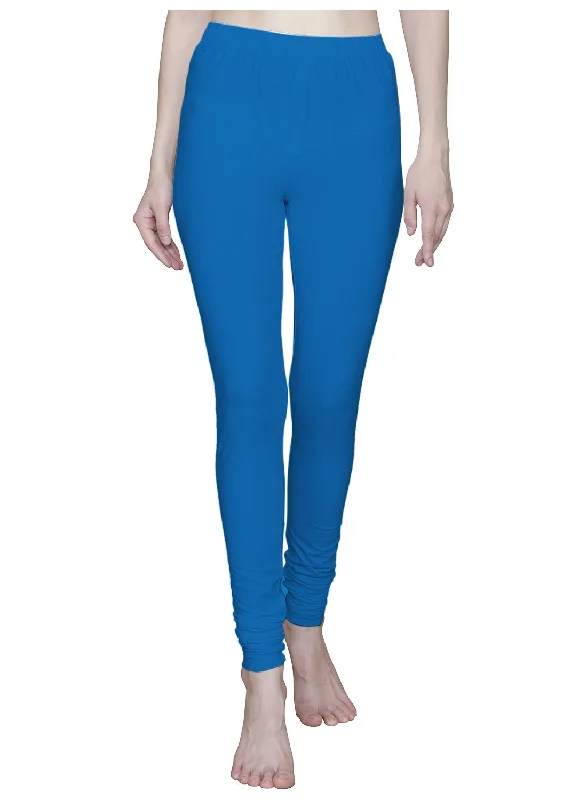 T.T. Women Solid Chudidar Cotton Lycra Cool Leggings -Firoza