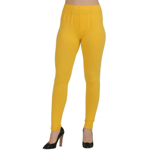 T.T. Women Churidar Leggings Yellow