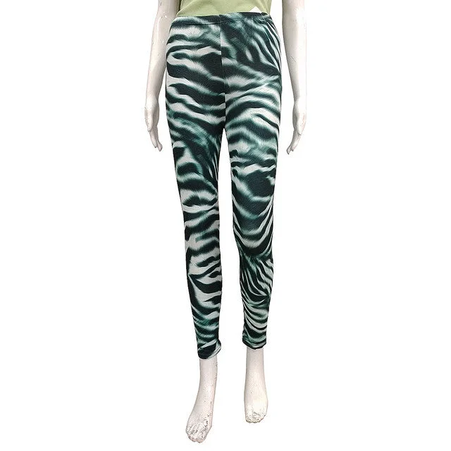 T.T Women Printed Leggings Green