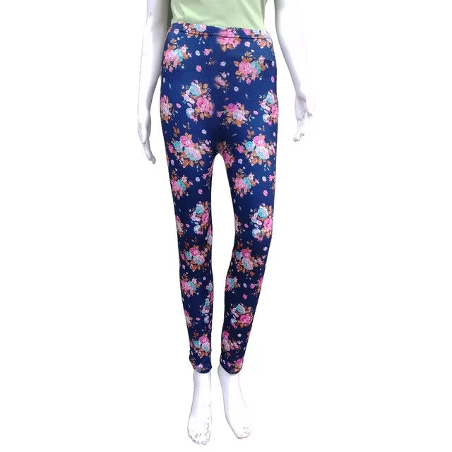 T.T Women Printed Leggings Royal