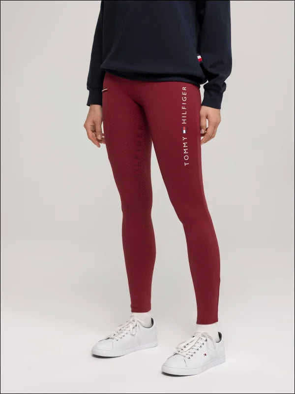 Tommy Hilfiger Woman's Elmira Winter Full Grip Leggings - Rouge