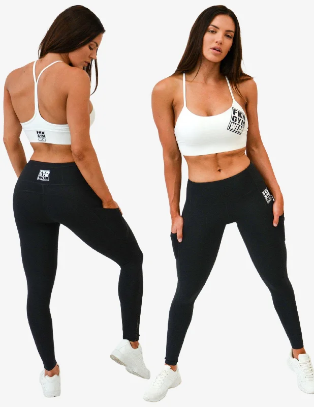 Workout Set | White Fenom Crop & A2G Original Leggings