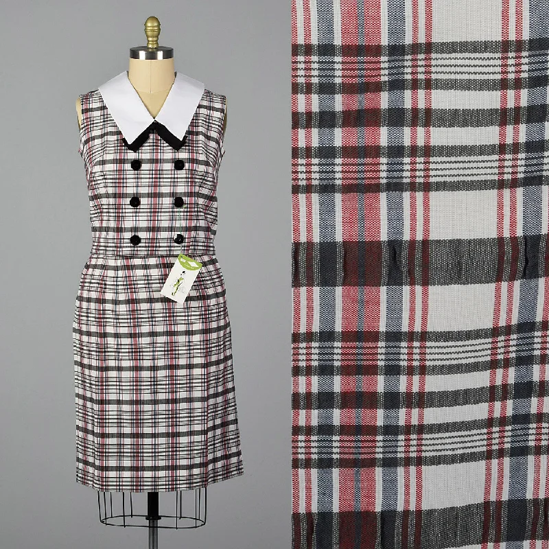 1960s Deadstock Plaid Blouse and Skirt Set