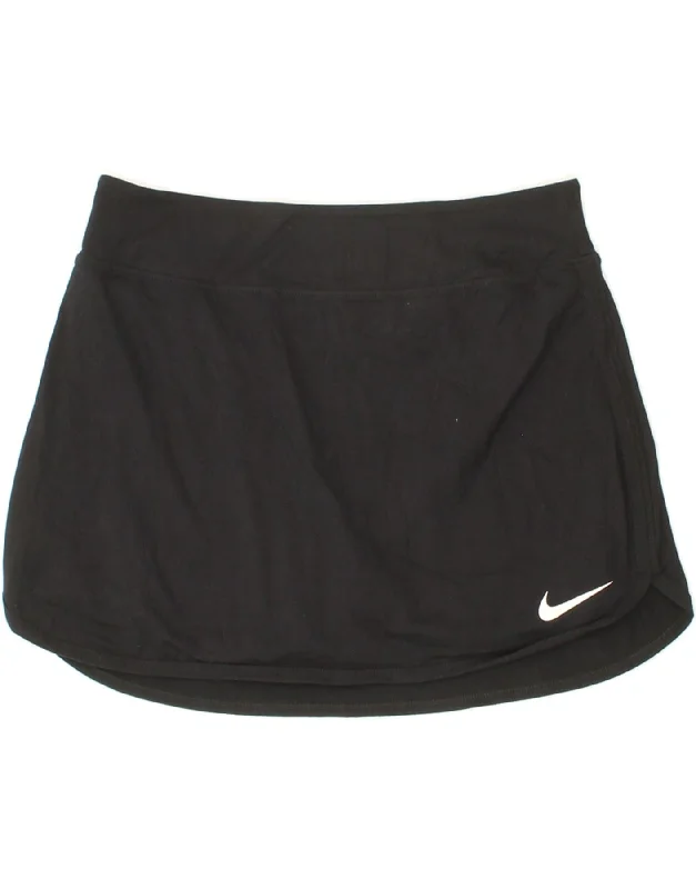 NIKE Womens Dri Fit Tennis Skirt UK 10 Small  Black