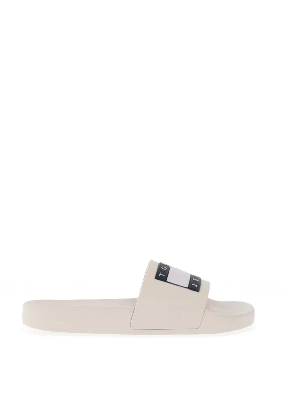 Tommy Jeans Womens Essential Pool Sliders, White