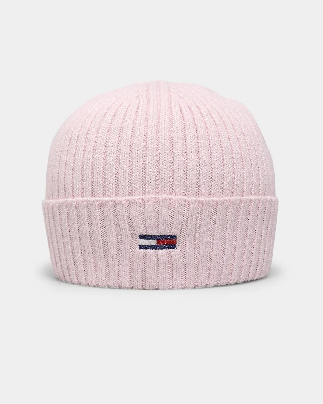 Tommy Jeans TJW Essential Flag Beanie Pale Pink