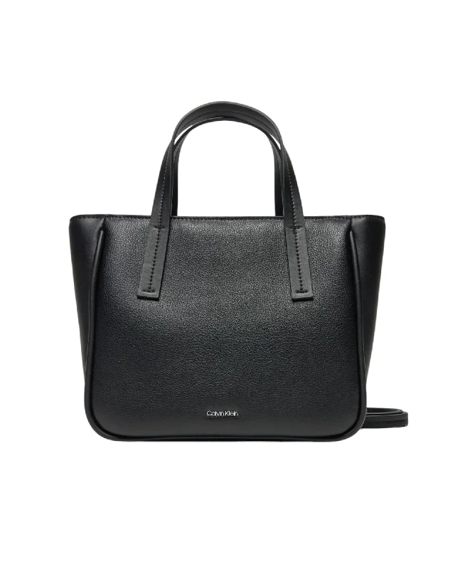 Calvin Klein Jeans Calvin Klein Saffiano Leather Tote Black