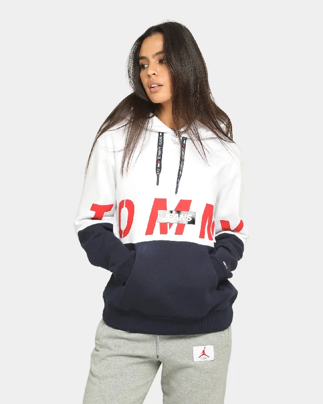 Tommy Jeans Logo Hoodie White Multi