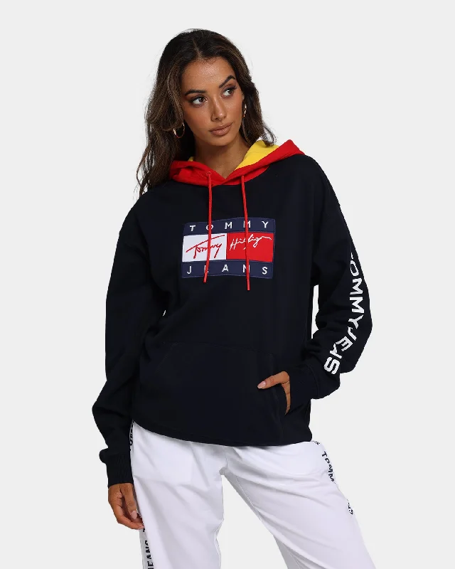 Tommy Jeans Street Archives Badge Logo Hoodie Desert Sky