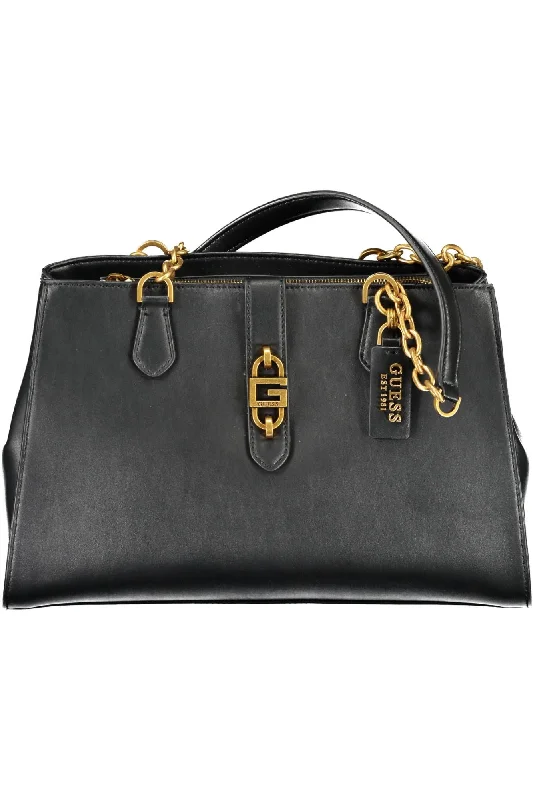 Guess Jeans Chic  Polyurethane Satchel with Contrasting Women's Details