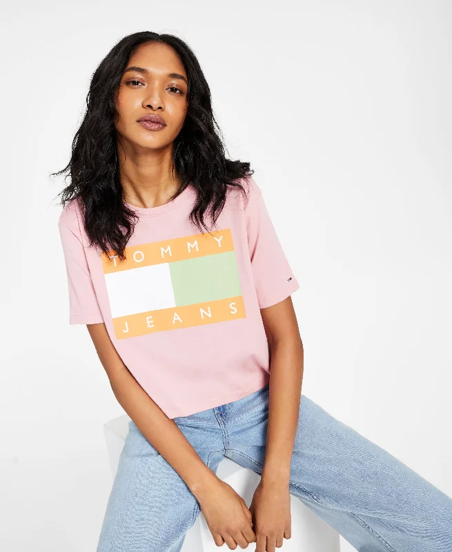 Tommy Jeans Womens Color Flag Logo T-Shirt