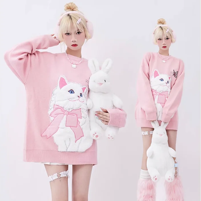 Cute cat sweater yv31962