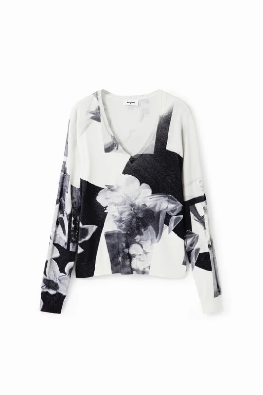 Desigual Fine Collage Sweater Top