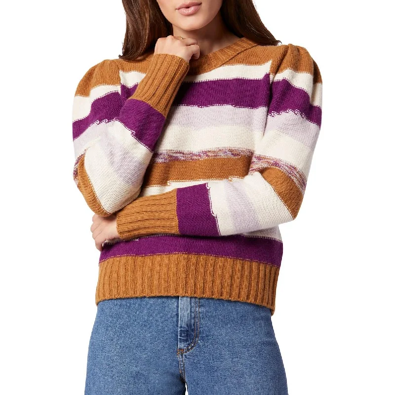 Joie Womens Ronsard Wool Striped Crewneck Sweater