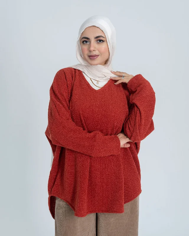 Oversized Open Neckline Sweater - Allura