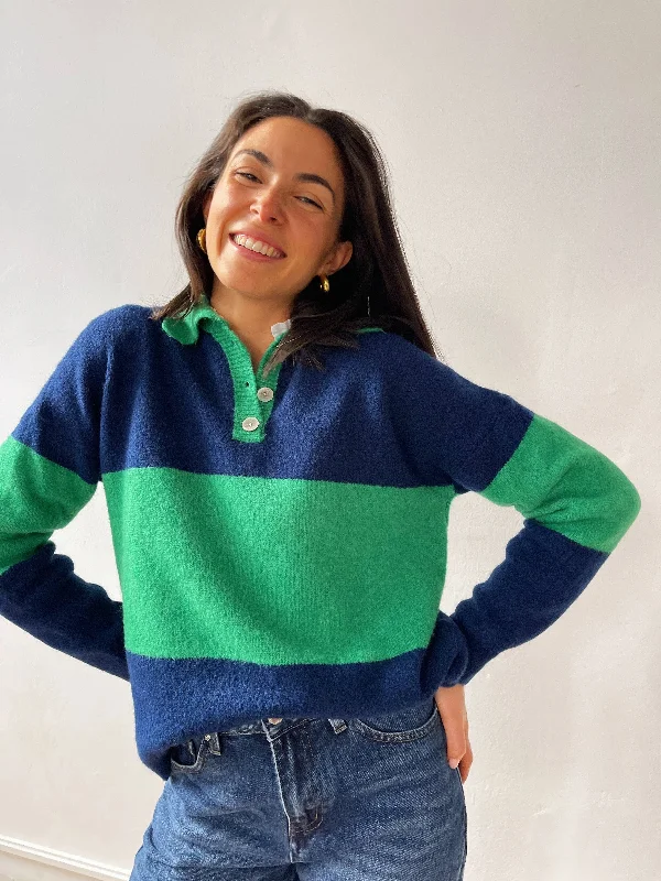 Paola Green and Blue Sweater