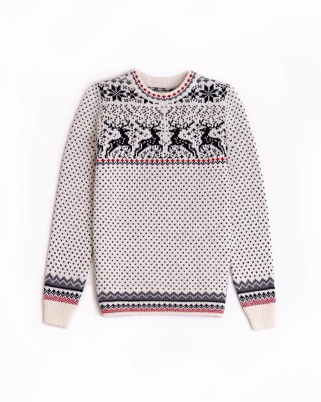 Reindeer women's round neck sweater