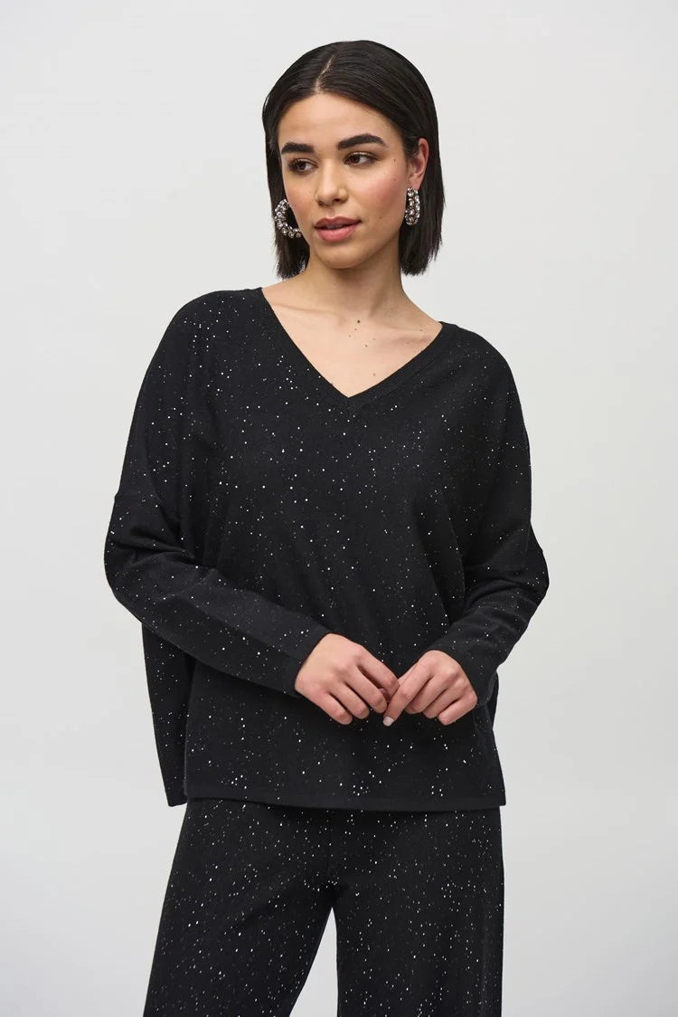 Sequined Sweater - Black