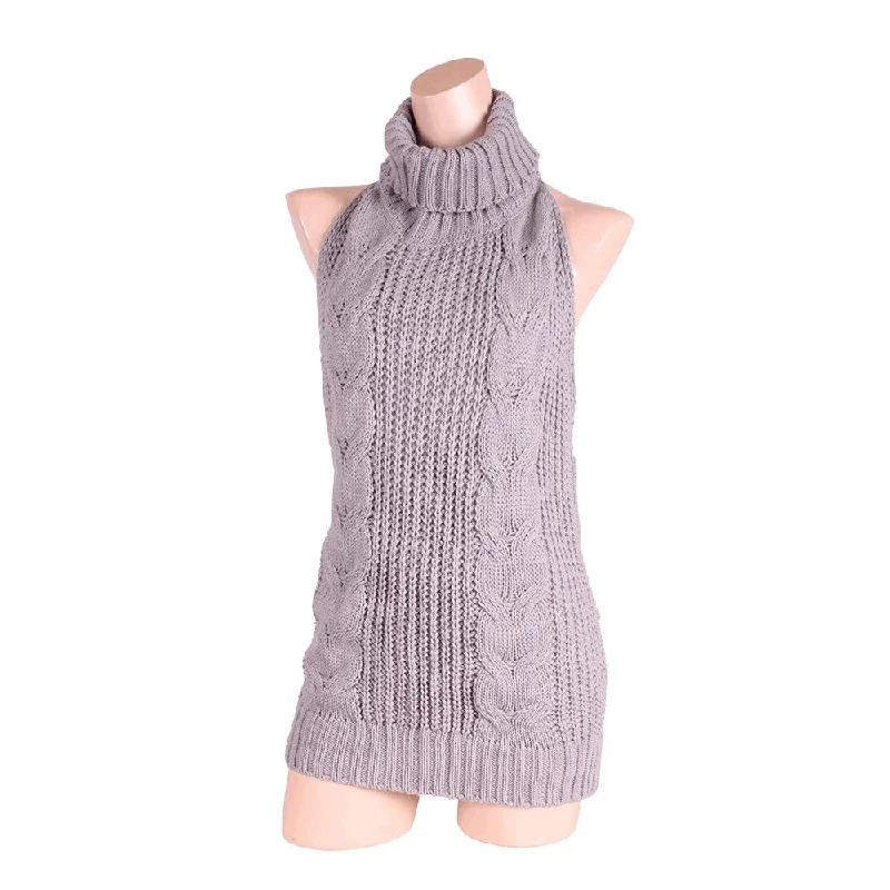 Starfire Daydream Open Back Sweater - Grey