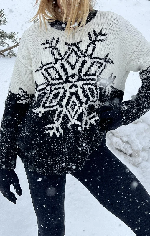 Stowe Sweater ~ Snowflake Knit