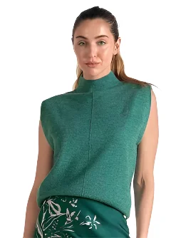 Vest Sleeveless Sweater Green SW11323G